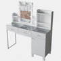 Hanah Home Mesa de Maquillaje Blanca con 9 Focos